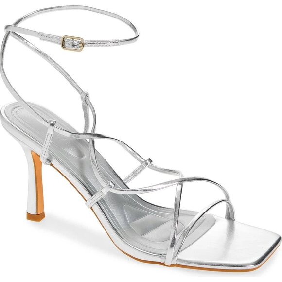 Azalea Wang Kaylin Sandal - Silver - NIB - Size 10 (MSRP $59) - Picture 1 of 2